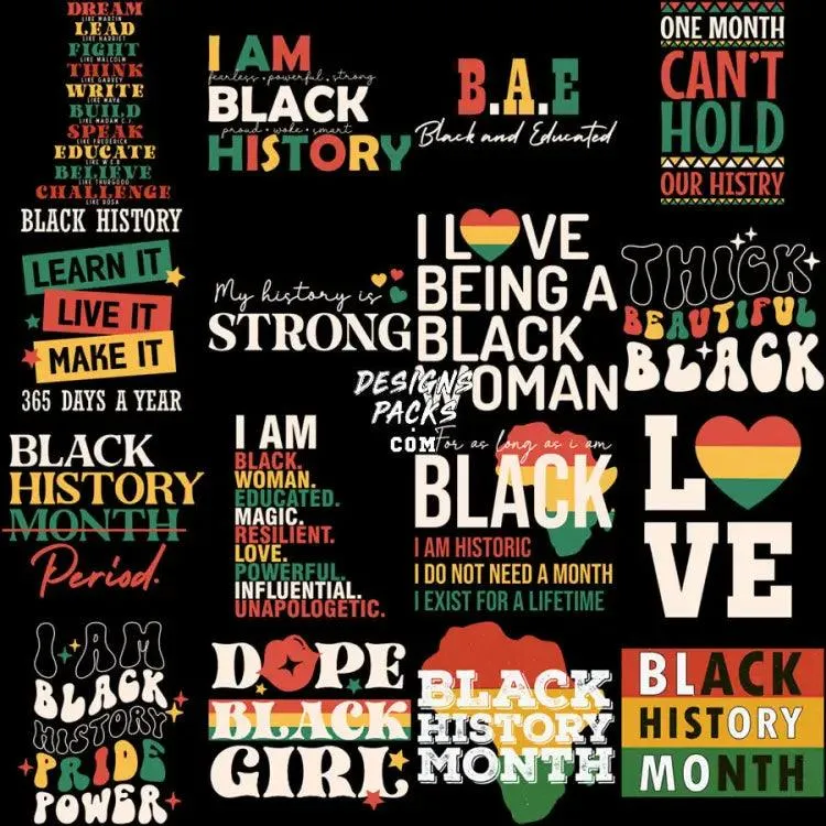 36 Black History Month Designs Bundle PNG
