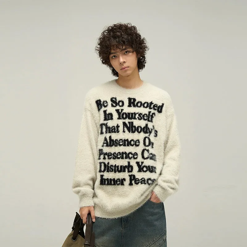 77Fight "Be so ROOTED in yourself" Fuzzy Knit Sweater