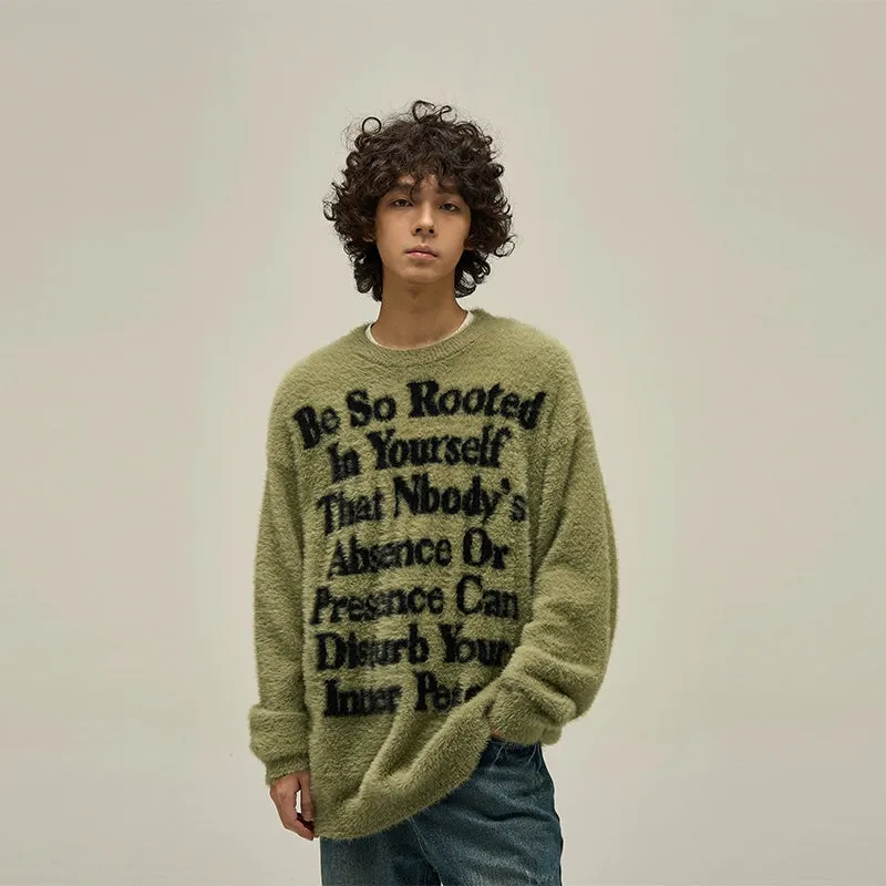 77Fight "Be so ROOTED in yourself" Fuzzy Knit Sweater