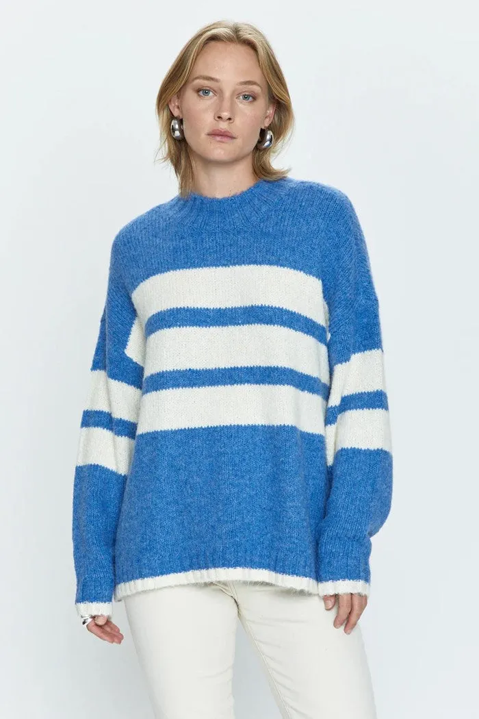 Carlen Mock Neck Stripe Sweater