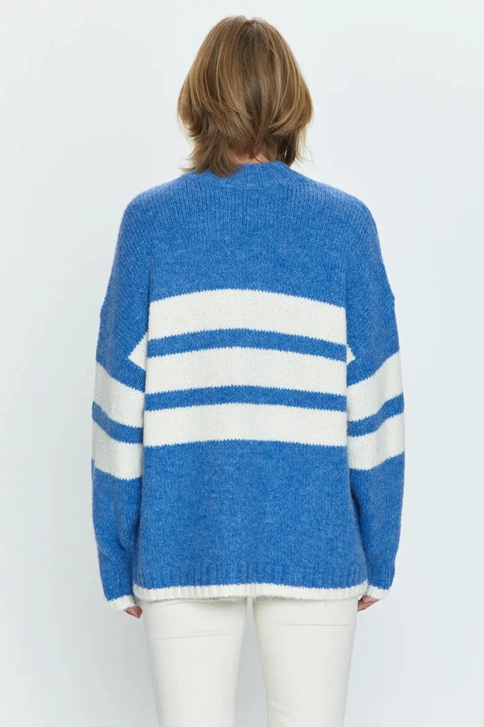 Carlen Mock Neck Stripe Sweater