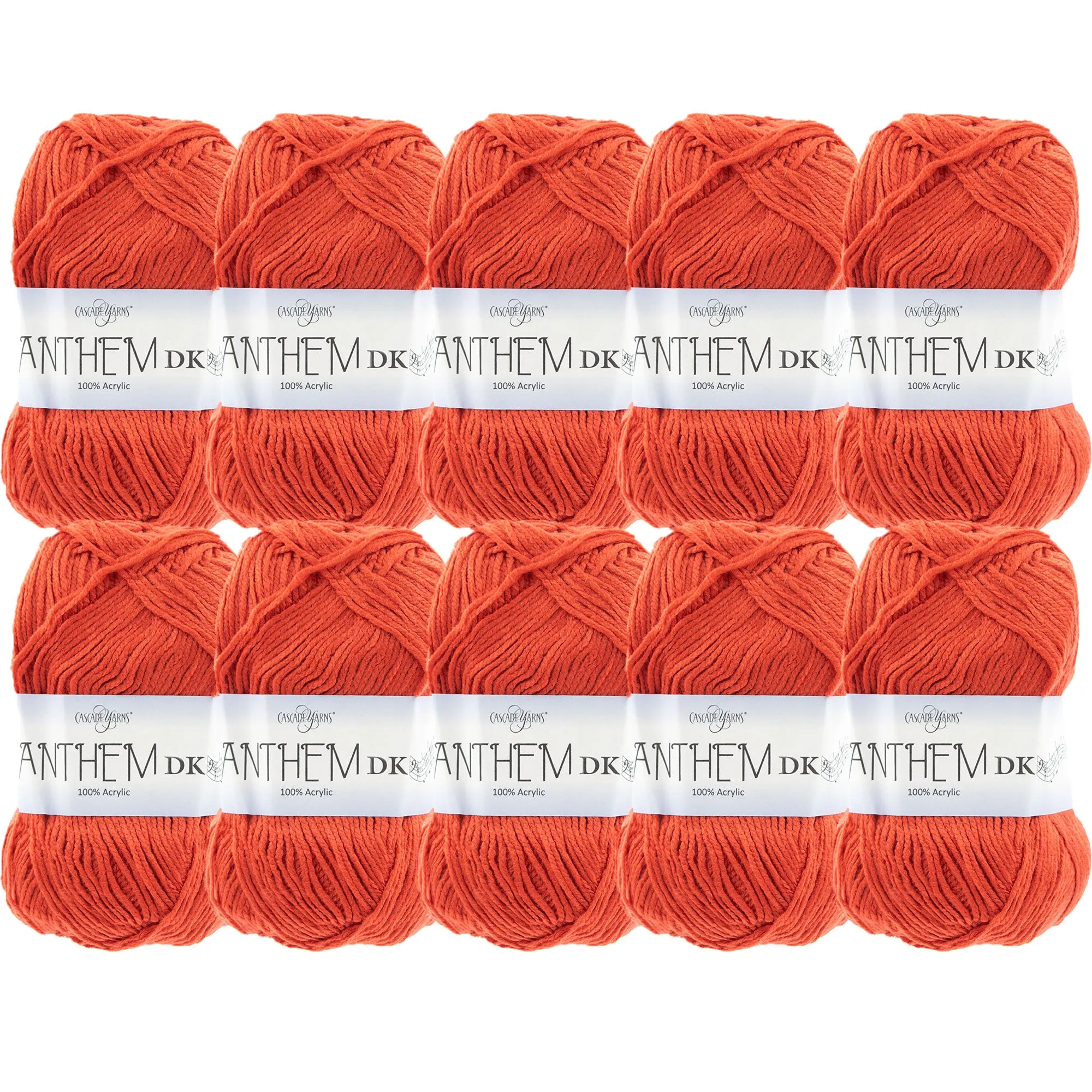 Cascade Yarns Anthem DK Yarn - 39 Burnt Orange - 10-Pack