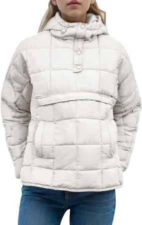 Flygo Womens Oversized Puffer Jacket Packable Quilted Pullover Jackets Hoodies Lightweight Padded Down Coat