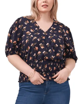 Kirsten Smocked Top | Floral Twilight Blue