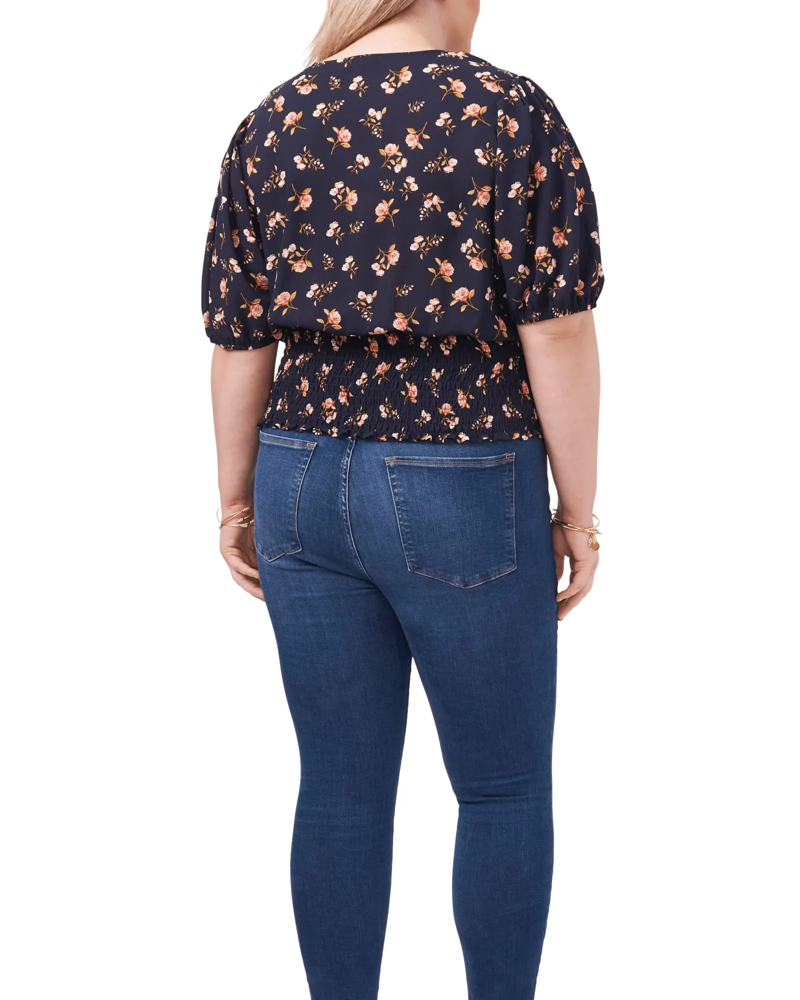 Kirsten Smocked Top | Floral Twilight Blue