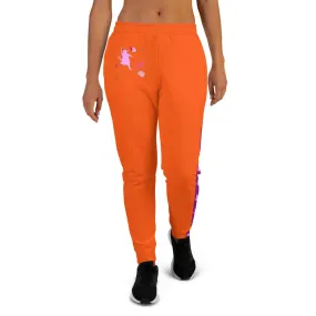 Pink doggy orange, Women's Joggers.