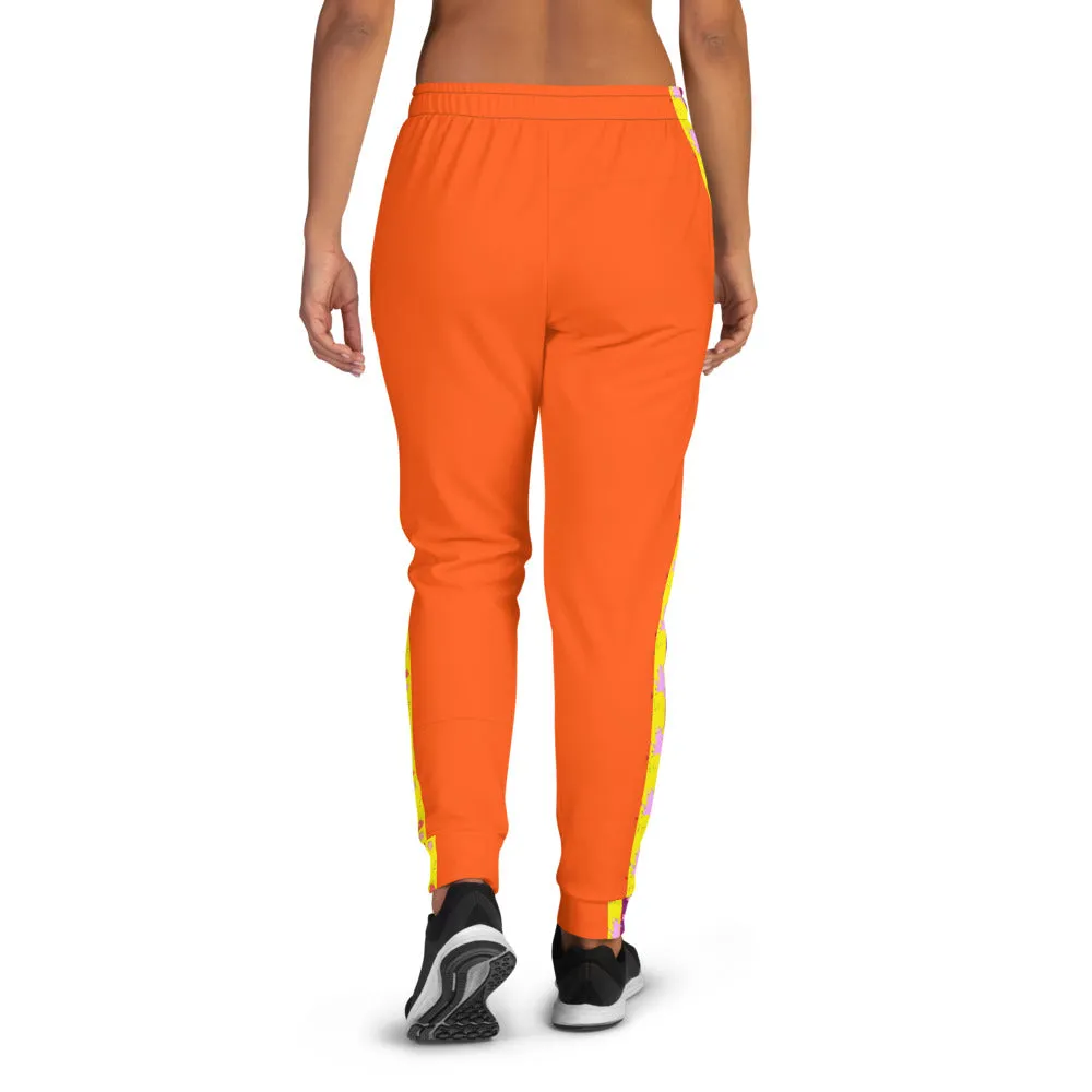 Pink doggy orange, Women's Joggers.