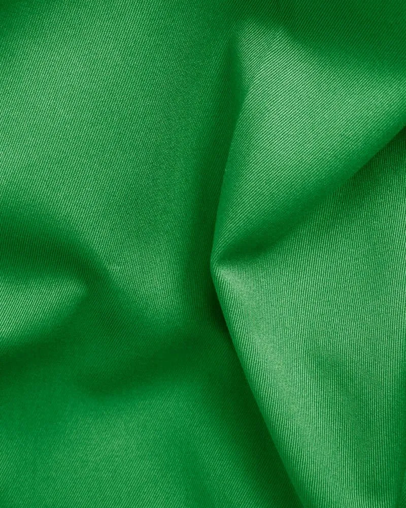 Plain Emerald Cotton Trousers