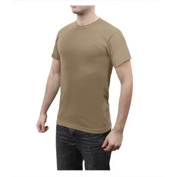 Solid Color Cotton / Polyester Blend Military T-Shirt