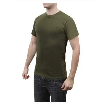 Solid Color Cotton / Polyester Blend Military T-Shirt