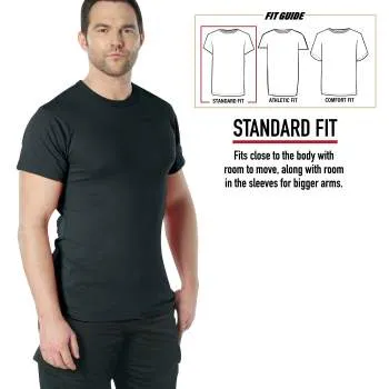 Solid Color Cotton / Polyester Blend Military T-Shirt