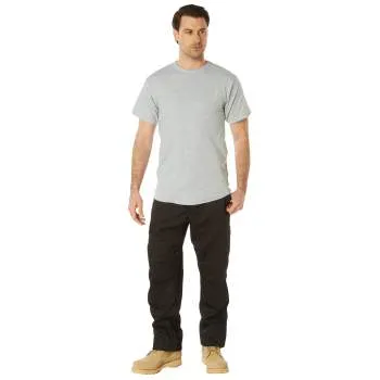 Solid Color Cotton / Polyester Blend Military T-Shirt