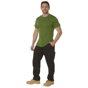 Solid Color Cotton / Polyester Blend Military T-Shirt