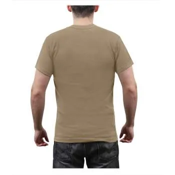 Solid Color Cotton / Polyester Blend Military T-Shirt