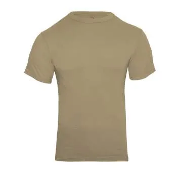 Solid Color Cotton / Polyester Blend Military T-Shirt