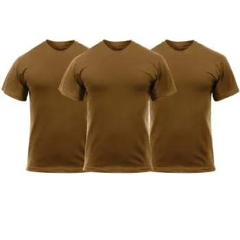 Solid Color Cotton / Polyester Blend Military T-Shirt