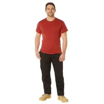 Solid Color Cotton / Polyester Blend Military T-Shirt