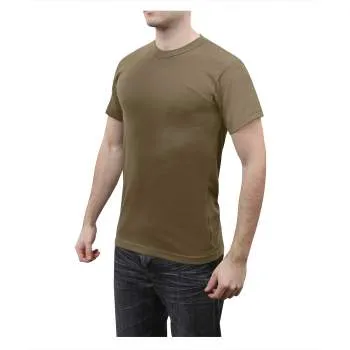 Solid Color Cotton / Polyester Blend Military T-Shirt