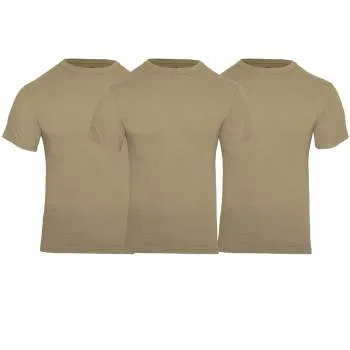 Solid Color Cotton / Polyester Blend Military T-Shirt