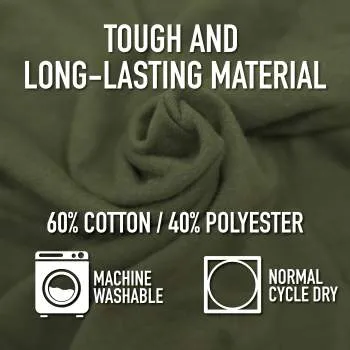 Solid Color Cotton / Polyester Blend Military T-Shirt