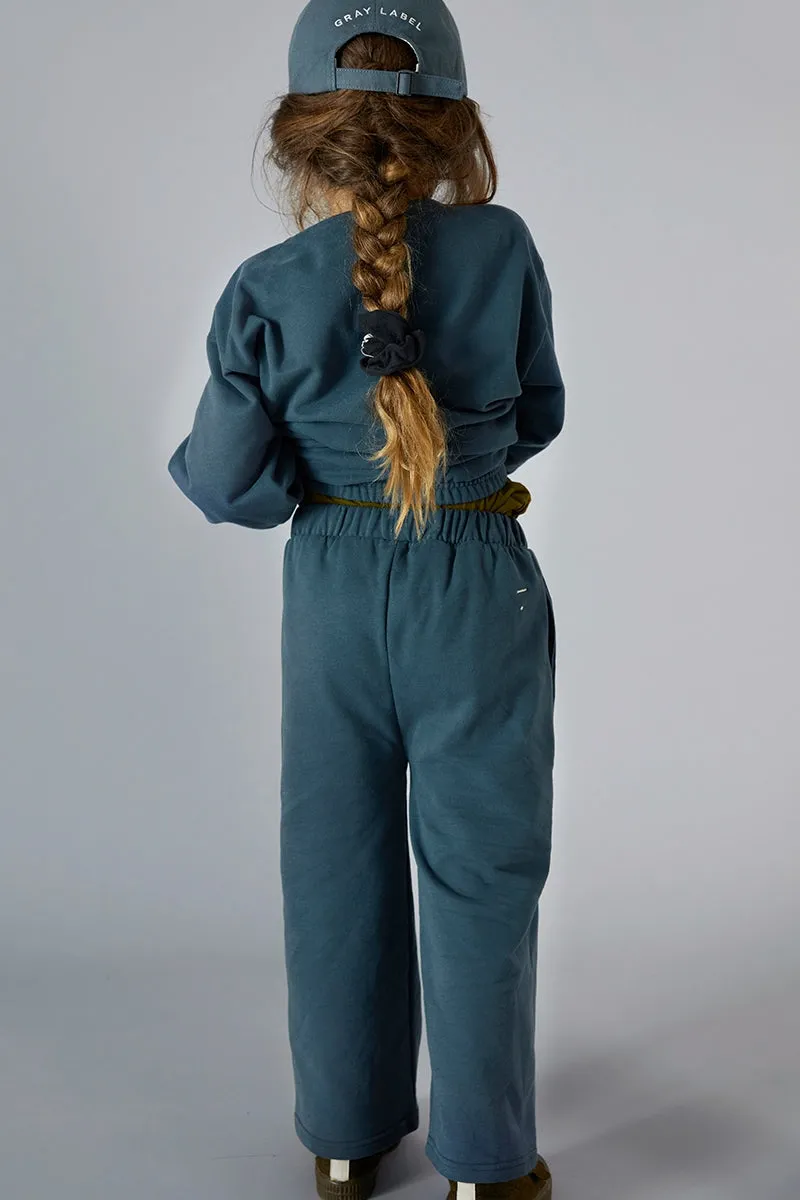 Straight Leg Trousers GOTS | Blue Grey