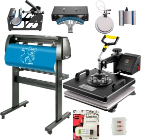 Vevor Heat Press 6-in-1 Sublimation Machine 15" x 15" with 28" Vinyl Cutter Combo New